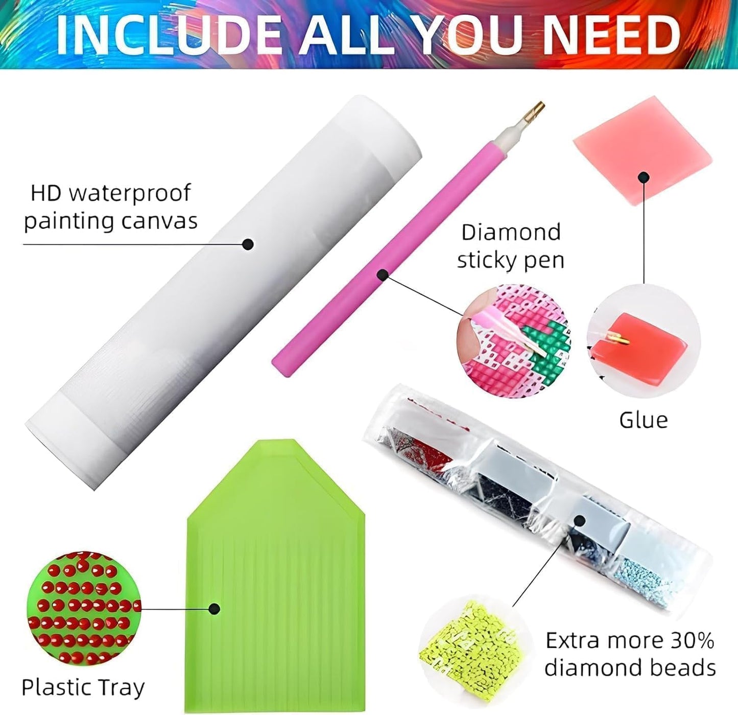 Diamond Art Kits for Adults - 3 Pack Sakura Landscape 5D Diamond Painting Kits for Beginner,DIY Mount Fuji Gem Art Full Drill Diamond Dots Crystal Craft Kits for Home Wall Decor Gifts 12x16inch