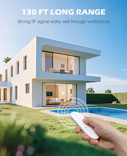 SURNICE Mini Remote Control Outlet, 10A Wireless Light Switch Plug for Household Appliances, Up to 130 FT Long Range, FCC and ETL Listed