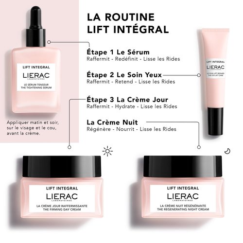 Lierac Lift Integral Tightening Hyaluronic Acid Serum for Face - Firming Face Serum with Collagen, Elastin & Hyaluronic Acid for Woman, Smoother Skin and Visible - 30ml
