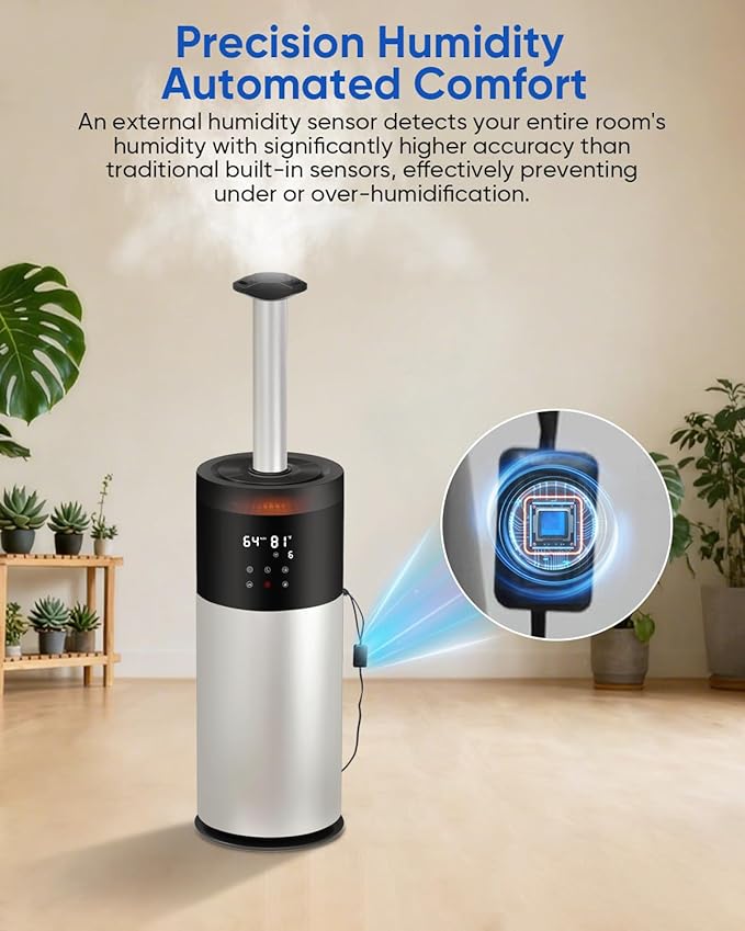 Humidifier Large Room, 16L/4.2Gal Whole House Humidifiers for Home 2000 sq.ft, Ultrasonic Cool Mist Humidifier for Bedroom, Plants, Baby