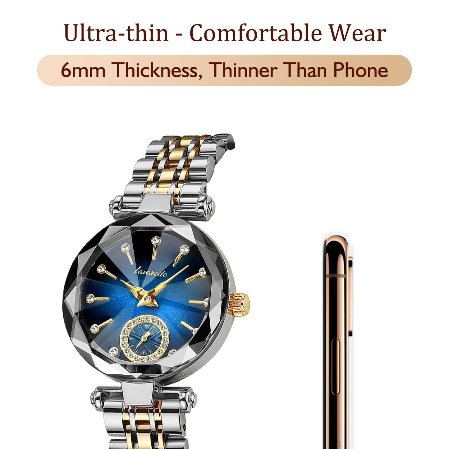 NN BEN NEVIS Watch, Watches for Women with Elegant Leather Strap, Fashion Analog Creative Diamond Dial Wrist Watch, Jewelry Gift for Wedding Anniversary Birthday