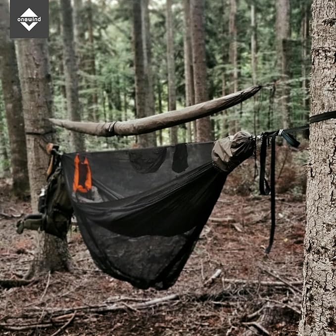 Onewind Tarp Sleeve 12ft, Camping Rain Fly Snakeskin for Tarp Easy Storage and Display, Lightweight and Breathable for Outdoor Camping, Hiking and Backpacking, 6ft×2pieces, OD Green