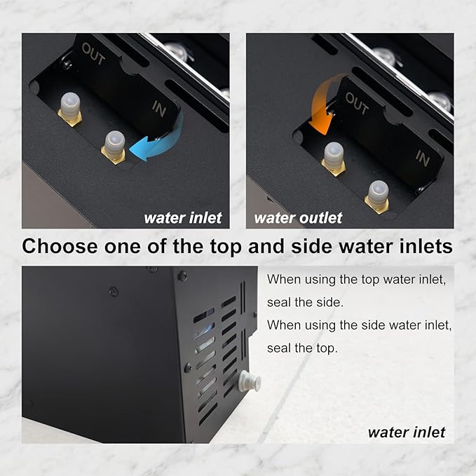 3D Water Vapor Fireplace Smart Electric Flame Decoration Steam Fireplace Humidifier W/Tap Water for Office, Home, Hotel,Restaurant(Single,59")
