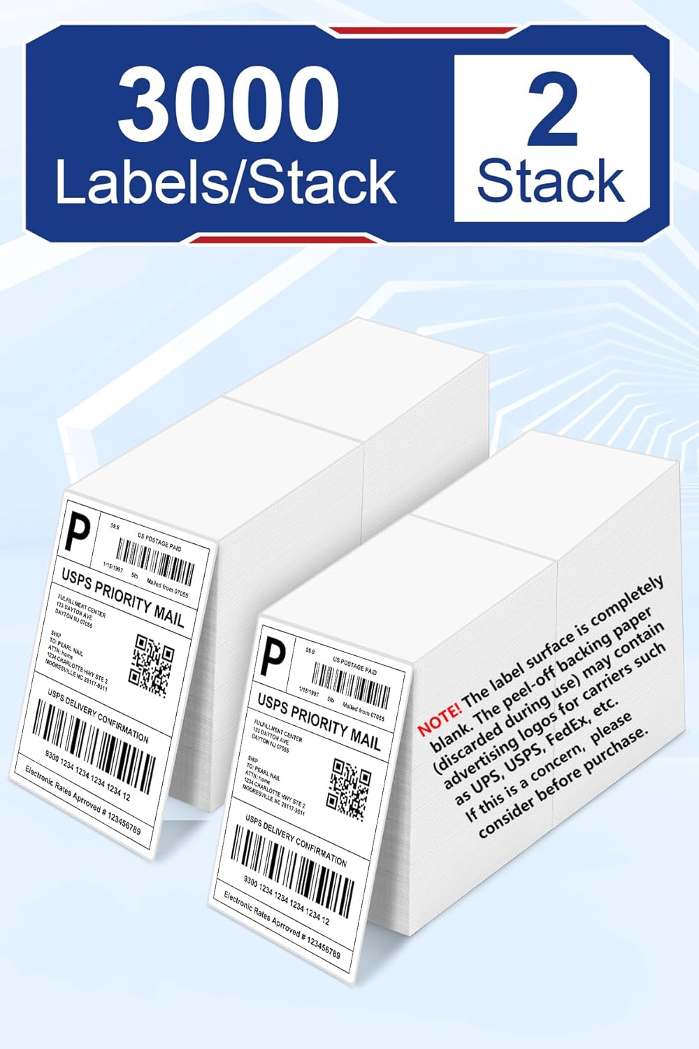 Bulk 4x6 Thermal Labels - 6000 Adhesive Labels | Smudge-Resistant & BPA-Free | Thermal Printer Compatible