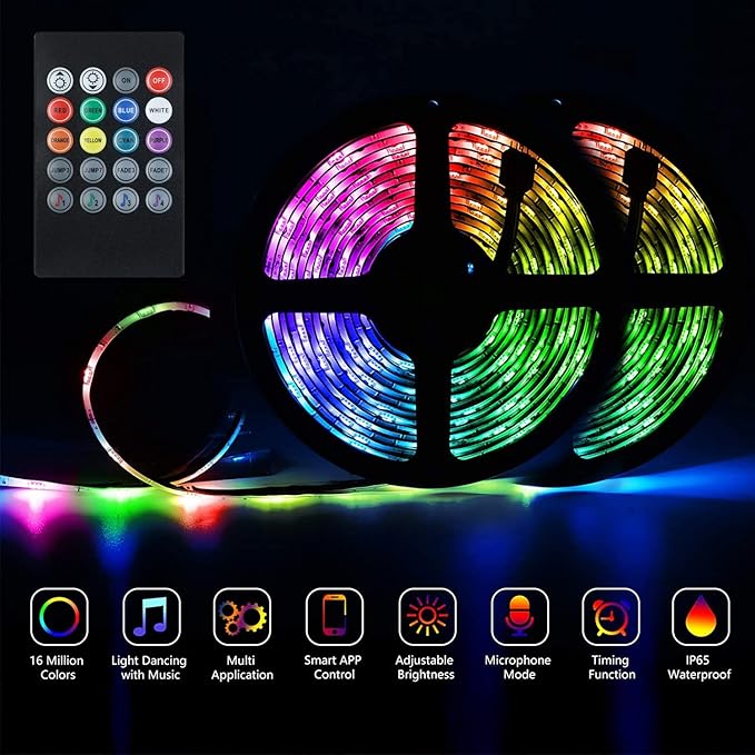 Led Strip Boat Lights Kit, 40FT Bluetooth Multi-Color Marine Pontoon Led Lights, Waterproof Boat Interior Light, Under Gunnel Deck Light, Night Fishing Lighting, APP/Remote Control, Sound Music Sync