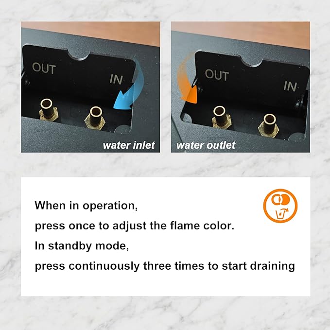 39.3" 3D Water Vapor Electric Fireplace Heater - Humidifier Function,Smart APP/Remote Control,Colorful Realistic Flame, Decorative Steam Atomizing Fireplace for Home, Office, Hotel & Restaurant