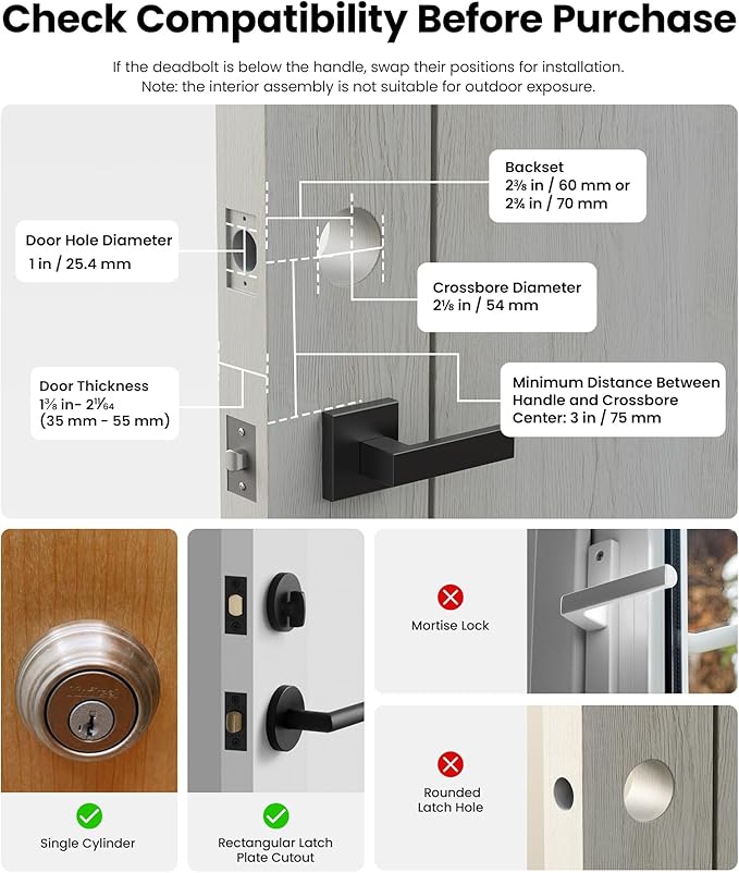 Lockin Veno Plus Video Smart Lock with Camera 2K 180°, Keyless Entry Door Lock for Front Door, Palm Vein & Fingerprint Biometric Access, Built-in Wi-Fi, 8GB Storage, No Monthly Fees