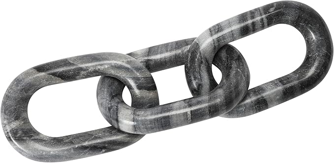 Bloomingville Decorative Marble Chain, Variegated Grey Tones