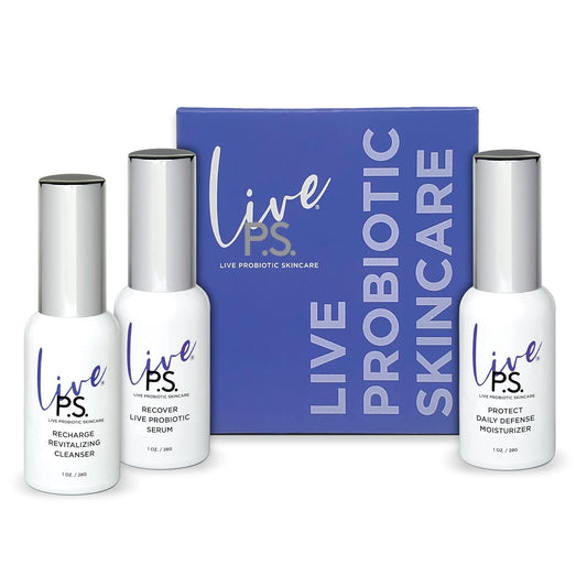 3-Step Skin Care Kit â Face Cleanser, Probiotic Serum & Moisturizer â Ultimate Recipe for Balanced, Glowing, Hydrated Skin â Perfect for All Skin Types â Travel Size â Vegan & Cruelty-Free