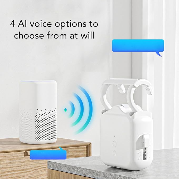 Bewinner Bewinner Automatic Curtain Opener Solar Powered, Smart Curtain Motor with APP & Remote Control, Compatible with Roman Rod U I Track, Voice Control for Home, Timed Auto Curtains Closer