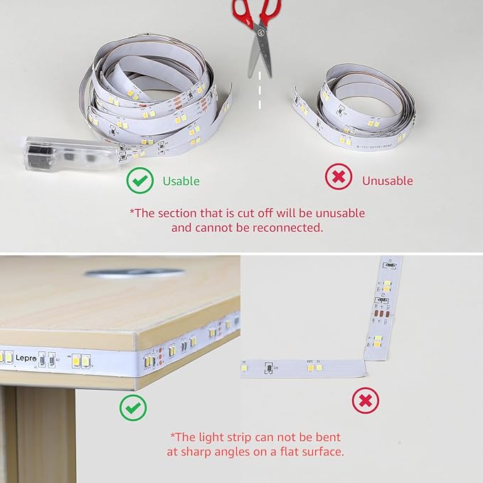 Lepro LED Tunable White Strip Light, Warm to Cool White,32.8ft Dimmable Bright LED Tape Lights, 600 LEDs 2835, Strong 3M Adhesive, Not Cuttable, Suitable for Christmas Decorations, Home, Bedroom