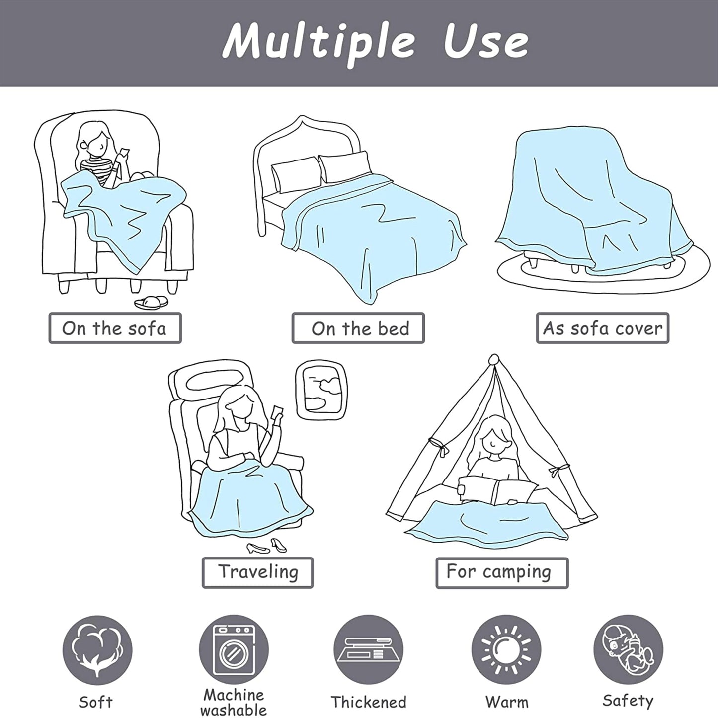 Fouca Sister Birthday Gifts - Happy Birthday Gift for Sister from Brother Sister Throw Blanket 60" x 50"