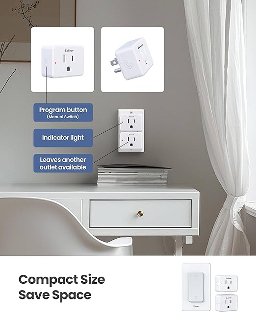 2-Gang Remote Control Outlet Plug Switches, Upgrade Dual Switch Design, Removable Double Wireless Light Switches, No Wiring No WiFi, 300 ft, 15A/1500W, Expandable, for Household Appliances