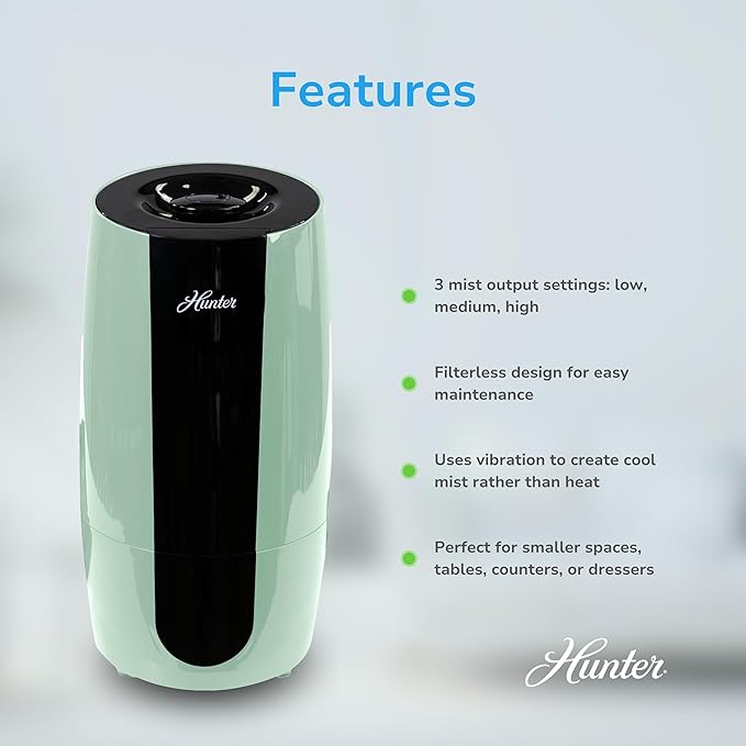 Hunter Fan Company Aspire Cool Mist 0.7 Gal Ultrasonic Humidifier-Sage