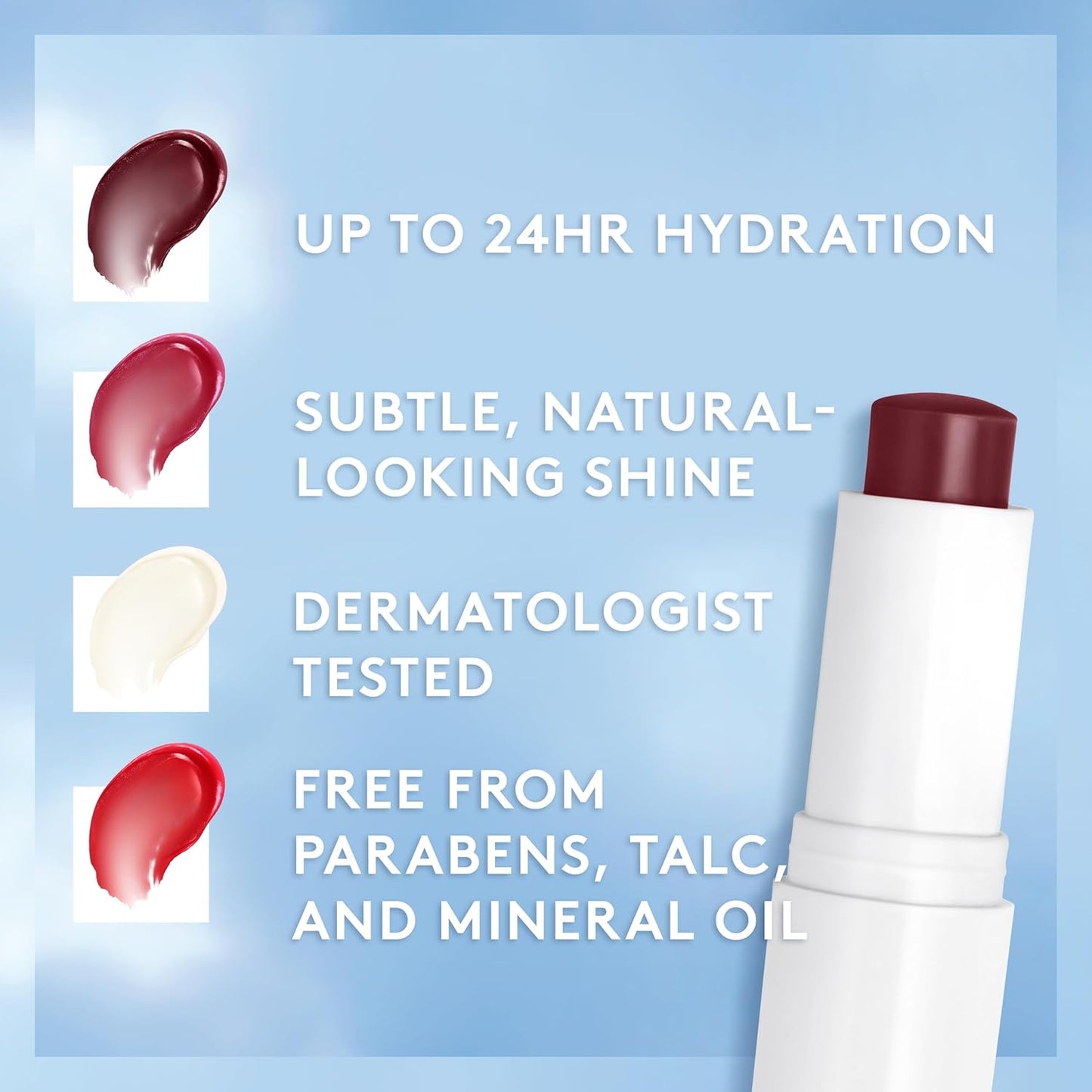 CoverGirl Clean Fresh Tinted Lip Balm, Vegan Formula, Hydrating, Natural Finish, You're the Pom, 1 Count