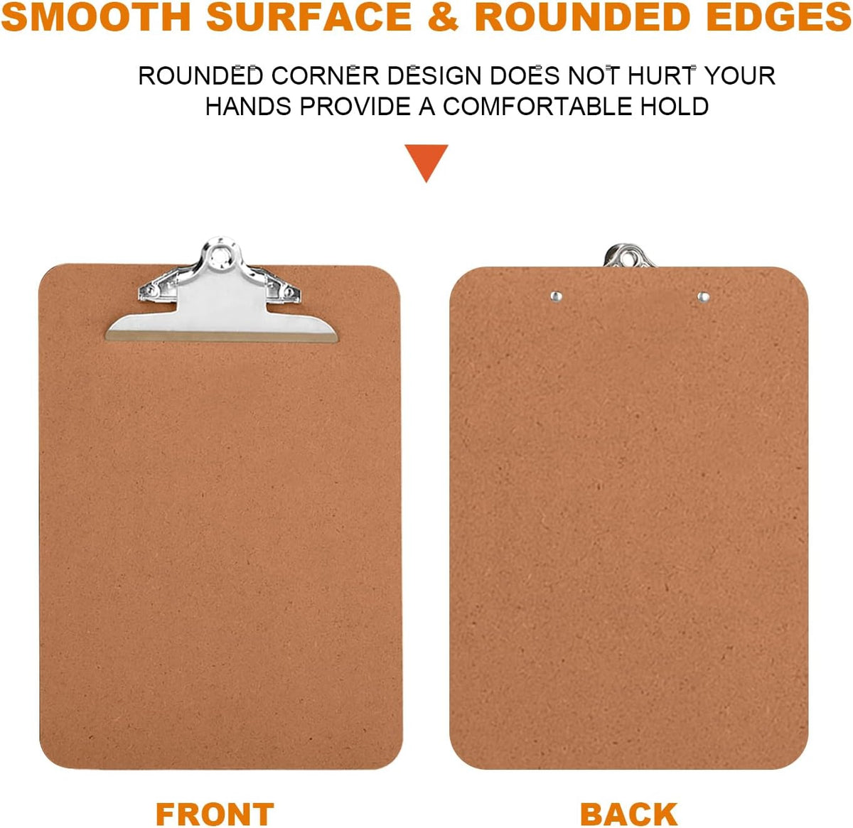 HERKKA 10 Pack Hardboard Office Clipboards - A4 Letter Size, ECO Friendly