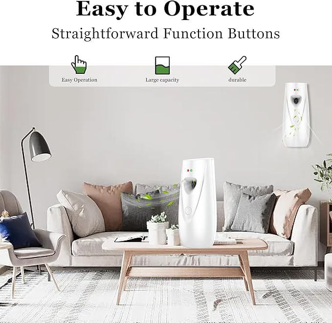 (3-Pack) Automatic Fragrance Dispenser Wall-mounted Aerosol Spray Air Freshener for Hotels, Home, Indoor, Offices, Schools, Restaurants, Commercial Place (003, White)
