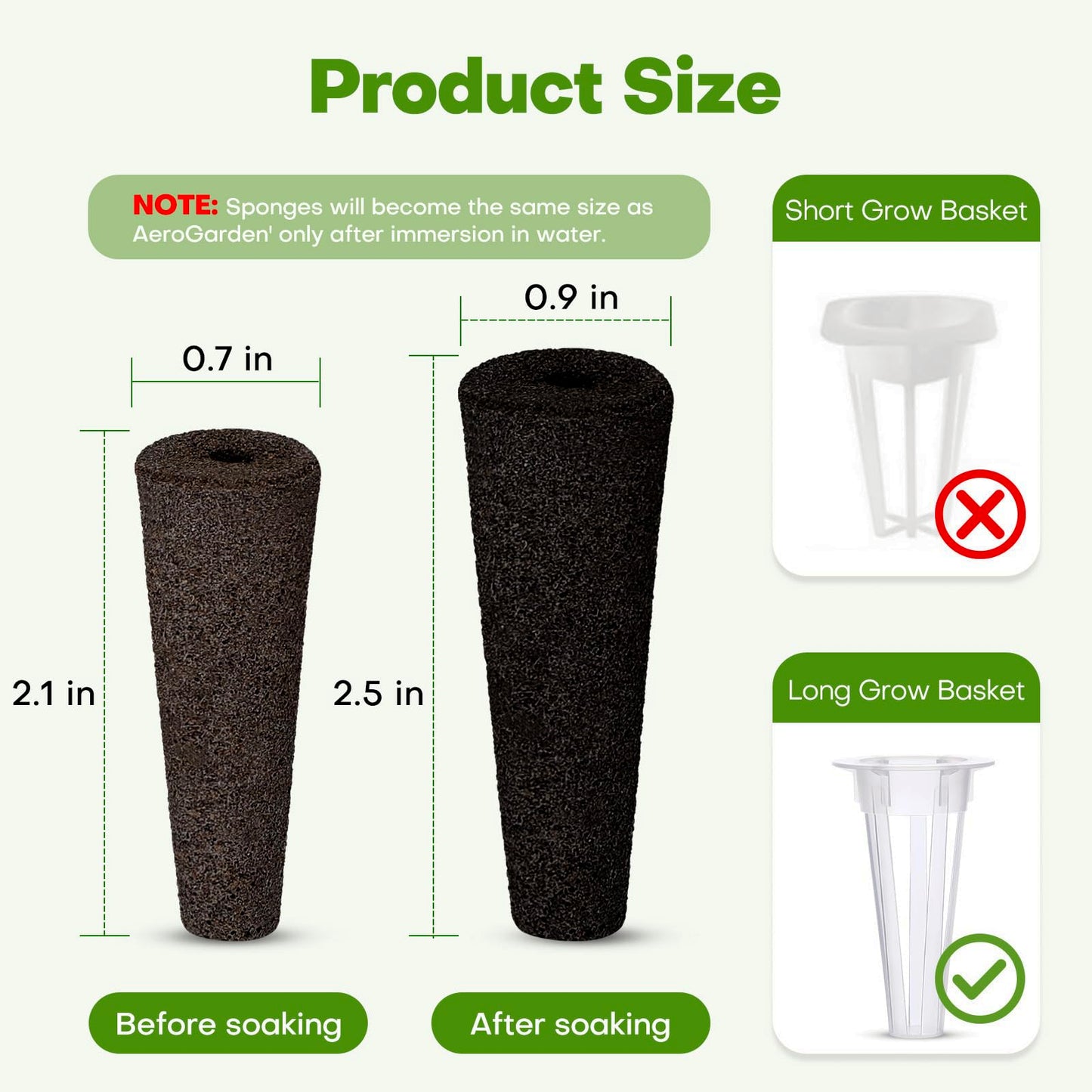 Ahopegarden 52PCS Hydroponics Pods Kit: Compatible with Aerogarden, Includes 24 Grow Sponges, 24 Pods Labels, 4 A&B Plant Food - Hydroponics Supplies for Most Brands