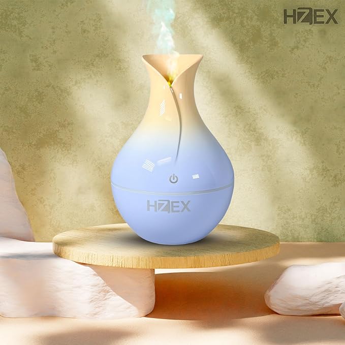 Spiral Essential Oil Diffuser with 7 Color Changing Lights and 5V USB Cable for Home Office, 130ml Mist Humidifier Silent Aroma Diffusers, Variant Colors (Fuchsia)