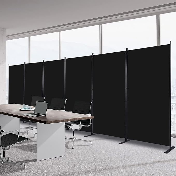 Room Divider 6FT Portable Room Dividers and Folding Privacy Screens, 204'' W Fabric Divider for Room Separation, 6 Panel Partition Room Dividers Freestanding Wall Divider Screen for Dorm Studio Office