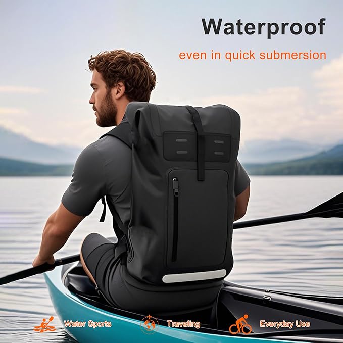 Waterproof Backpack，Heavy Duty Hiking Backpack，35/55/85L dry bag backpack waterproof for Men，Roll-Top Closure，for Kayaking, Travel, Hiking, Fishing, Camping, Motorcycles (blue, 85L)
