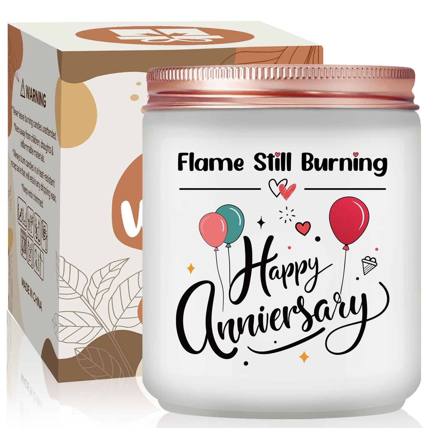 Volufia Anniversary Candle - Anniversary, Romantic Aniversario Gifts for Women, Couples, Her, Him, Girlfriend, Boyfriend, Wife, Husband - Lavender Scented Candles