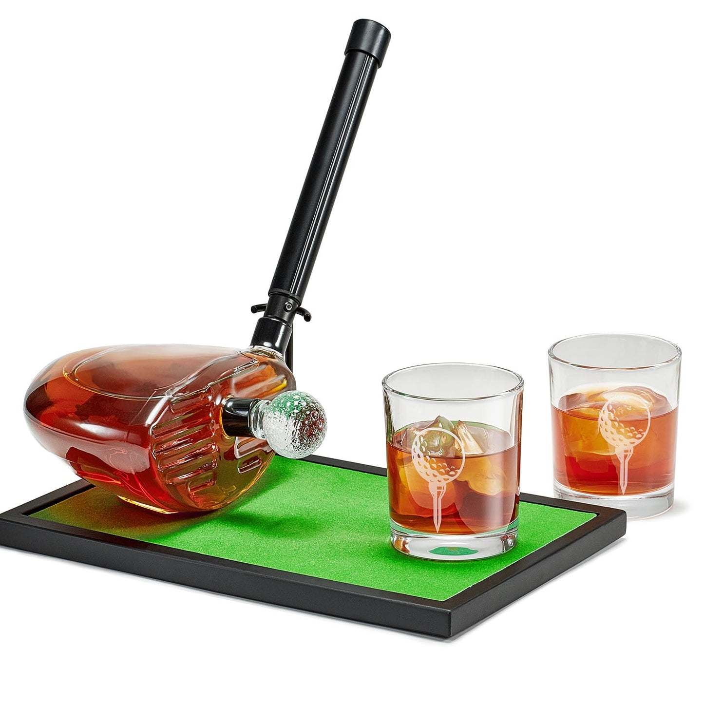 Golf Gifts for Men Dad, Kollea Golf Club Whiskey Decanter with Shot Glasses, Liquor Decanter Set for Men Husband Coaches Golfers, Cool Birthday Gifts for Brother Guys