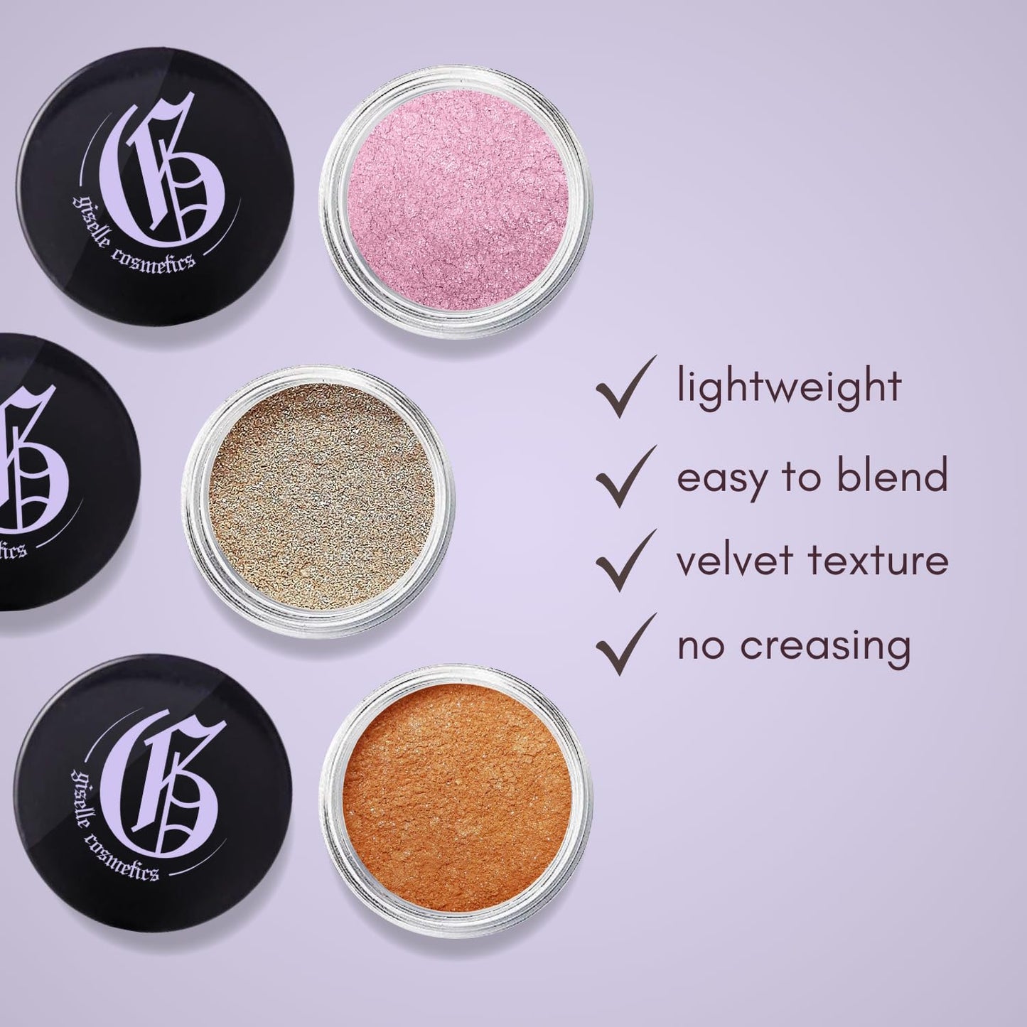 Silver Pink Mineral Loose Eyeshadow - Organic Sparkle and Shimmer Eyeshadow Palette - Highlighter Makeup with Light Pink, Purple, Lavender, Rose Gold, Metallic & Hot Pink Tones