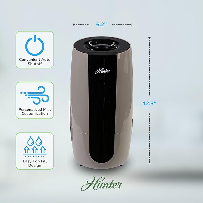 Hunter Fan Company Aspire Cool Mist 0.7 Gal Ultrasonic Humidifier-Taupe