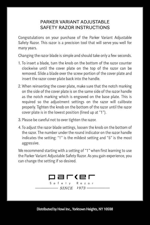 Parker SR1 Classic Straight Razor Set for the Ultimate Wet Shave – Includes 100% Pure Badger Brush, Chrome Stand & 100 Premium Stainless Steel Blades – Barber‑Quality Grooming Kit for Men