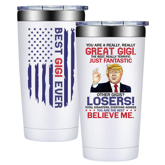 BIRGILT Gigi Gifts for Grandma - Christmas Gifts for Gigi - Best Gigis Ever Gift for Birthday, Grandparents Day, Thanksgiving, Mothers Day - Best Gigis Cup Tumbler 20oz