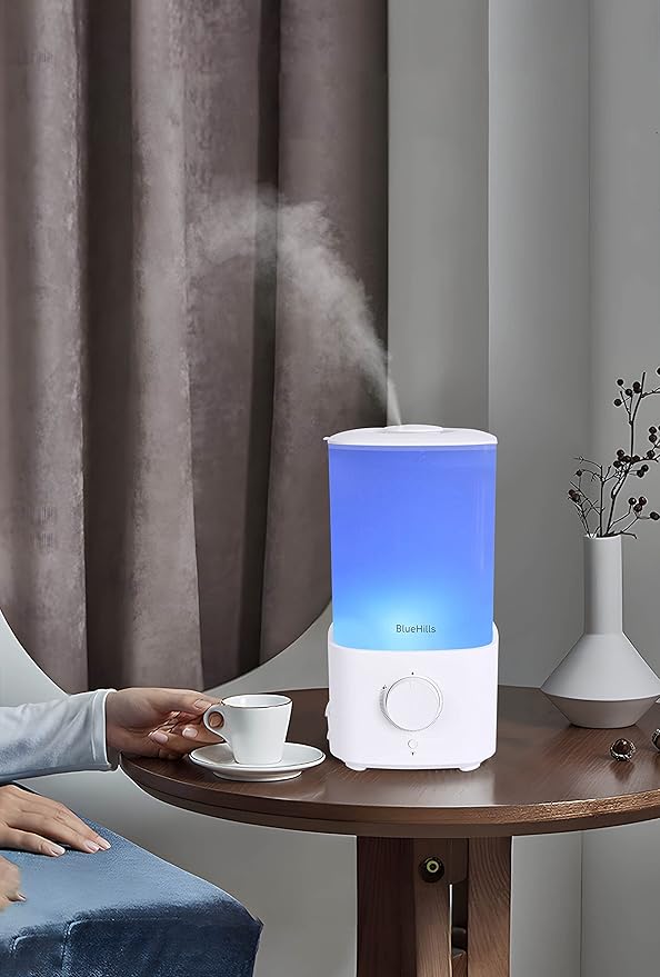 BlueHills Premium Set of Two Large 2300 ML and 1000 ML XL Essential Oil Diffusers Humidifier Combo for Large Room Home with Décor LED Lights Great Gift – Value Pack of White.