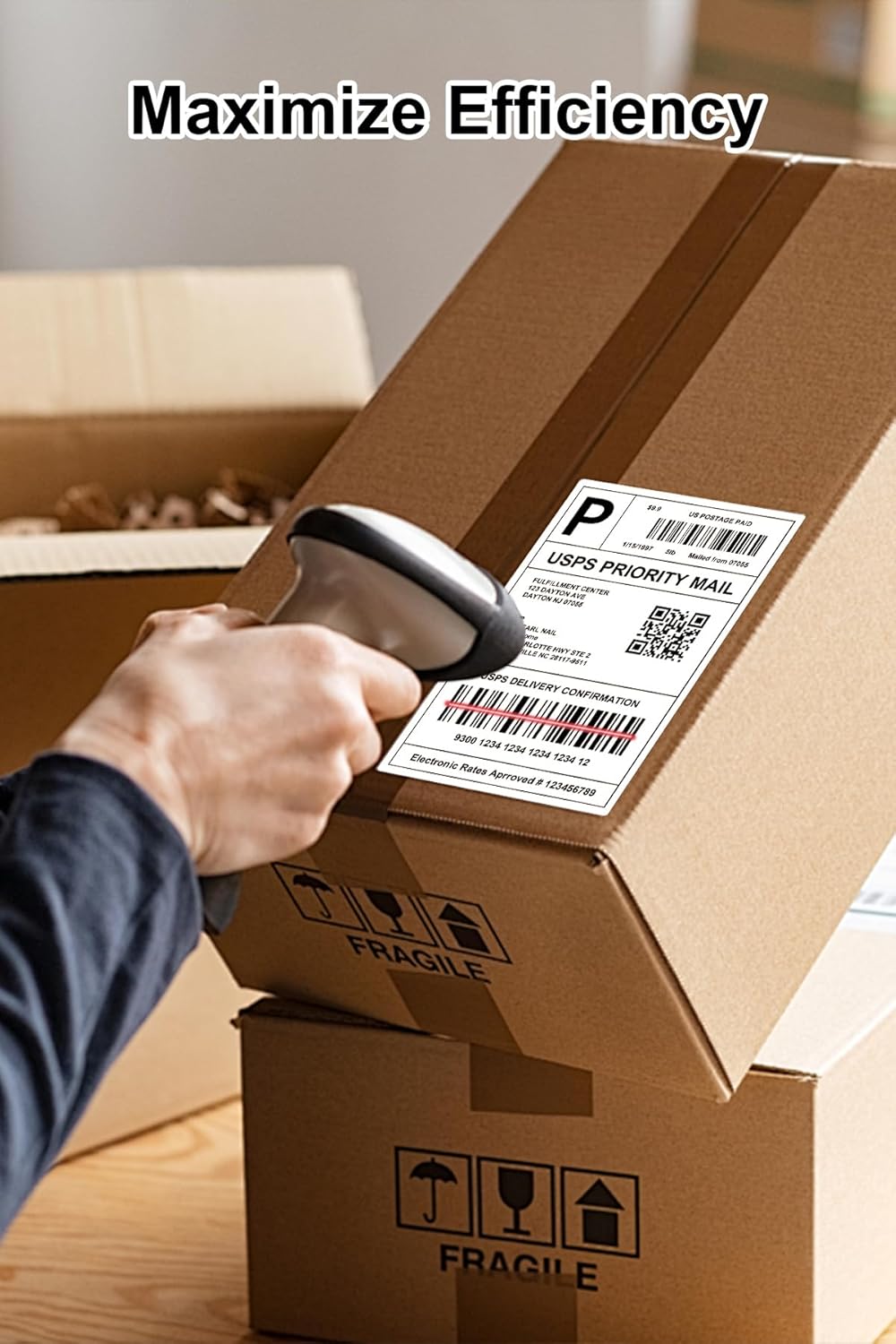 4x6 Thermal Labels - Waterproof Shipping Stickers for Thermal Printers, All-Purpose Label Stickers, White, 1000/Pack (1-Pack)