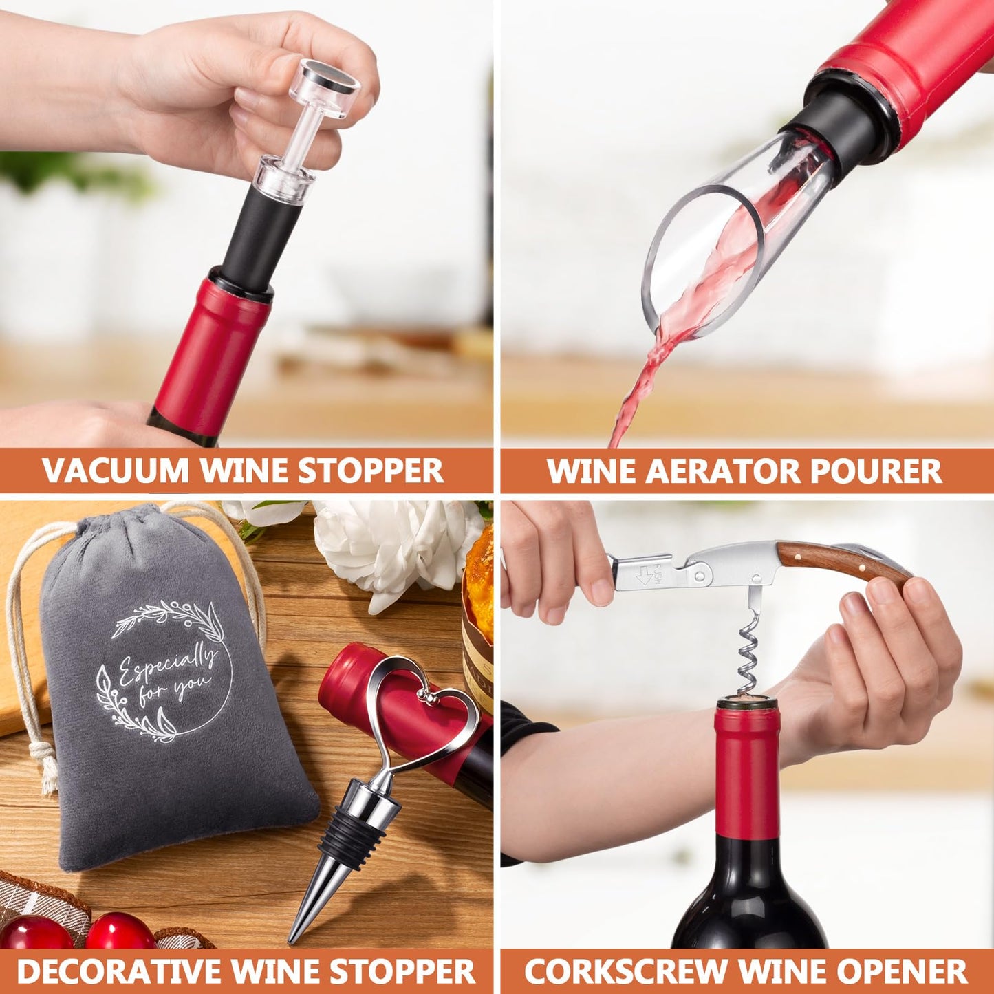 Wedding Gifts for Couples, Mr and Mrs Wine Tumblers Gifts - Engagement, Bridal Shower, Newlywed, His & Hers, Valentines Day, House Warming-Insulated Wine Cooler Tote Bag w/ Wines Accessories Gift Set