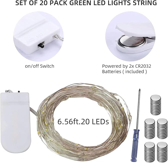 LAMPHOME 20 Pack Easter Lights Battery Operated, Pastel Fairy String Light,Easter Decor 7ft 20 LED Mini Light Firefly for Mason Jars DIY Crafts Wedding Party Centerpiece Table for Spring Bedroom