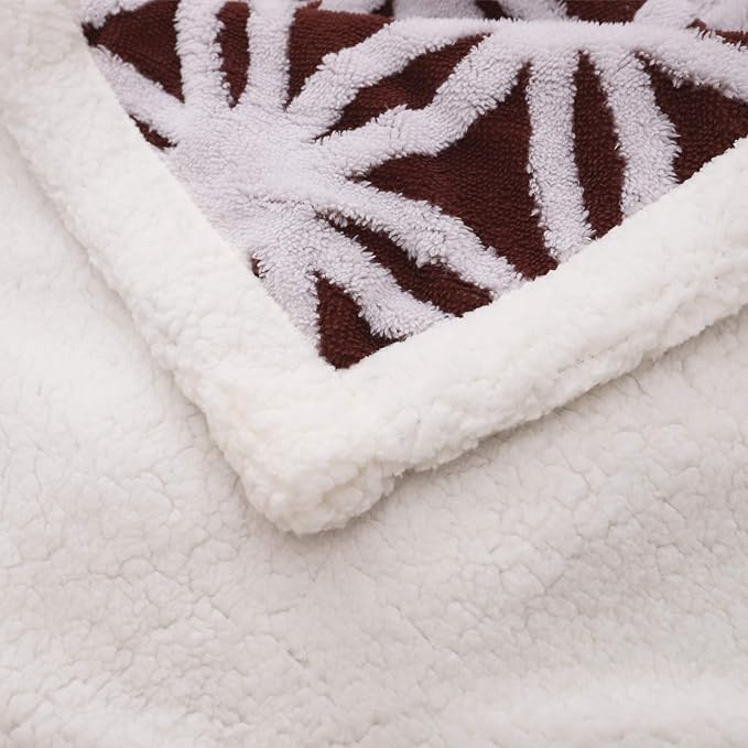 LOMAO Sherpa Fleece Blanket Fuzzy Soft Throw Blanket Dual Sided Blanket for Couch Sofa Bed (Rose Brown, 60''x80'')