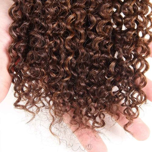 Habiliana Bundles Human Hair 20 22 24 Inch Jerry Curly Wave P4/30 Human Hair Bundles 11A Unprocessed Brazilian Virgin Quick Weave Hair Extensions for Black Women