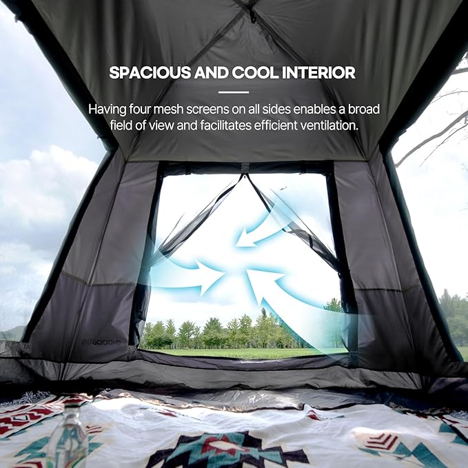 Instant Tents for Camping, 2-3 Person Pop Up Camping Tent, 60s Easy Setup Waterproof Dome Tent for Camping Beach Outdoor Travel