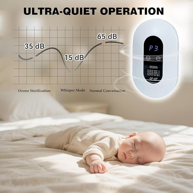 Portable Air Purifier for Home & Office, Mini Ionizer for Bathroom, Bedroom, Kitchen – Compact, Quiet, Filter-Free