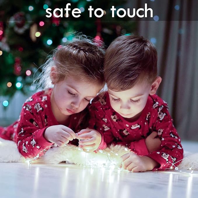 100 LED Fairy Lights Battery Operated with Remote, 33FT Waterproof Twinkle Lights with Timer & 8 Modes, Fairy String Lights Outdoor Indoor for Bedroom Classroom DIY Christmas Decor (Cool White)