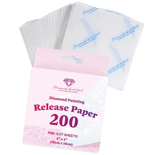DIAMOND ART CLUB 200-Piece Premium Diamond Painting Release Paper Pack, Multiuse Painting Paper, Precut Cover Replacements, 4" x 4"" (10 cm x 10 cm)"
