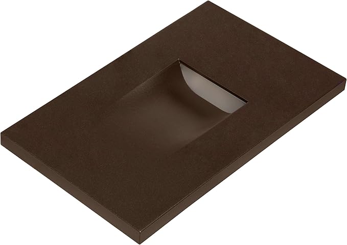 Maxxima Vertical LED Step Light - Indoor/Outdoor Stair Light, 3 CCT Color Selectable 3000K, 4000K, 5000K, 70 Lumens, IP65 Rated for Outdoor and Damp Locations, Oil Rubbed Bronze, 2-Pack