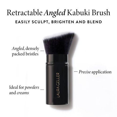 LAURA GELLER NEW YORK Ready-n-Radiant Kit (3 PC) - Baked Bronze-n-Brighten, Fair + Spackle Super-Size Skin Perfecting Primer, Champagne Glow + Retractable Angled Kabuki Brush
