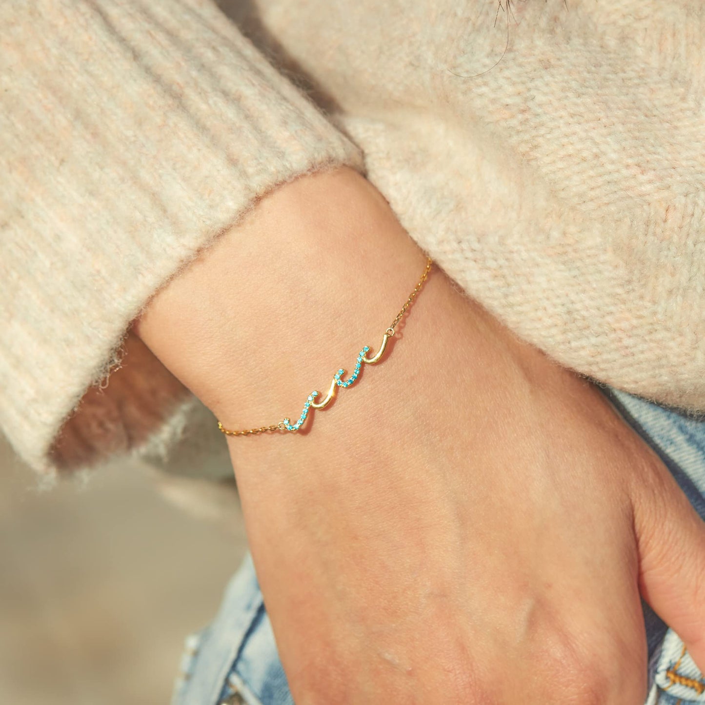 STORYJEWELLERY 60th Birthday Gifts For Women, Wave Bracelet, Happy Birthday Gifts for 60 Year Old Women, Cool Presents for Mom Sister Daughter and Friend