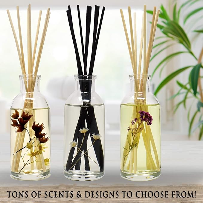 Urban Naturals Moroccan Amber Reed Diffuser Refill Set | Includes a Free Set of Reed Sticks! 4 oz. | Great Gift Idea Home Fragrance Lovers!