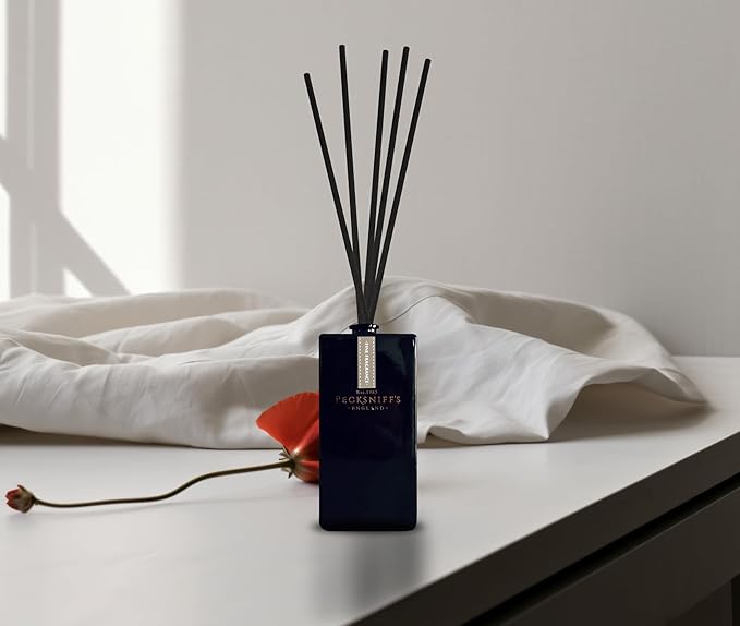 Pecksniff's Bergamot and Ginger Black Square Diffuser | 200 ml/6.76 Fl Oz