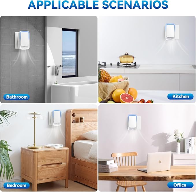 Plug In Air purifier for Home,Negative Ion Air Ionizers Quiet Air Freshener for Bedroom,Office,Kitchen,Mini Portable Ionizer Air Purifiers for Small Space(4)