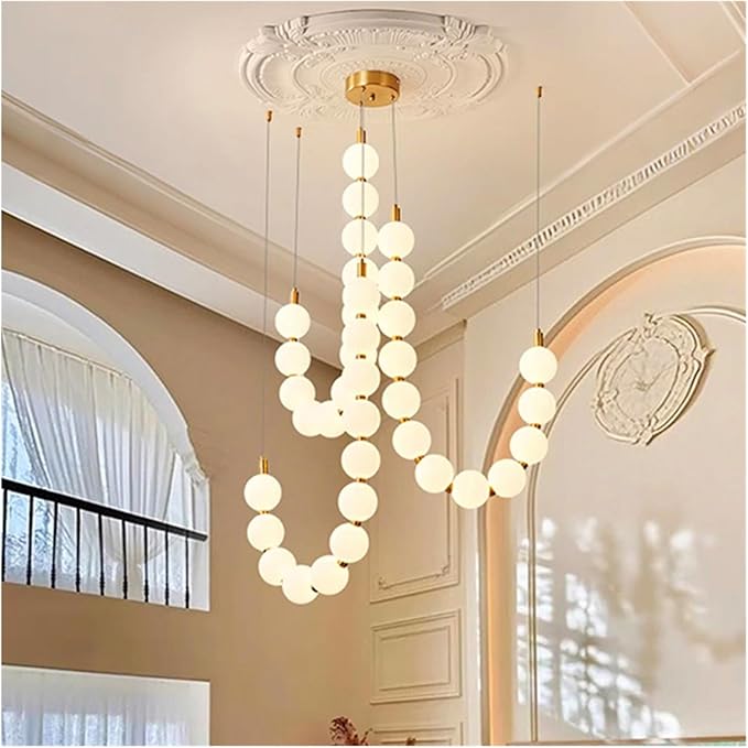 Modern Chandelier, Modern Home Decor led Lights Pendant Light Lamps for Living Room Chandeliers for Dining Hanging Indoor Lighting(C 36 Heads,Warm White)