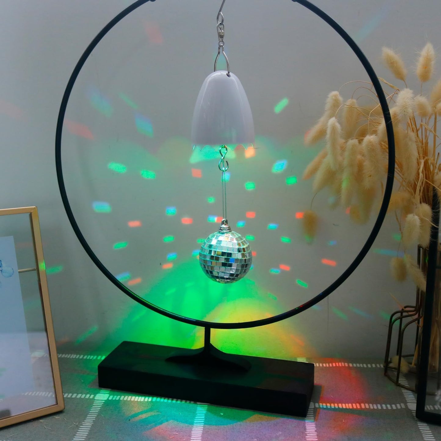 Disco Ball Motor with Remote, 3 Rotating Speed Battery Remote Control Motor, Rotating Disco Ball Light for Christmas Decorations, Parties, Home Decor, Weddings, Nightclubs, Wind Spinner