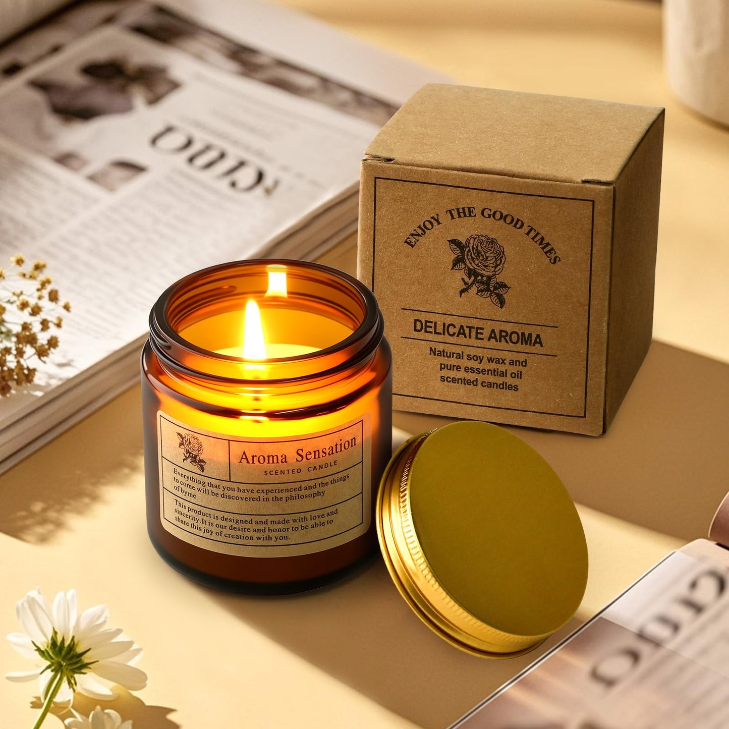 Golray Spa Gift Set for Women, Brown Relaxing Bath Gift with Coconut Mug & Coffee Soap, Women Care Package Get Well Soon Gift, Unique Mothers Day Gifts Idea for Mom Her Friends Sister Wife